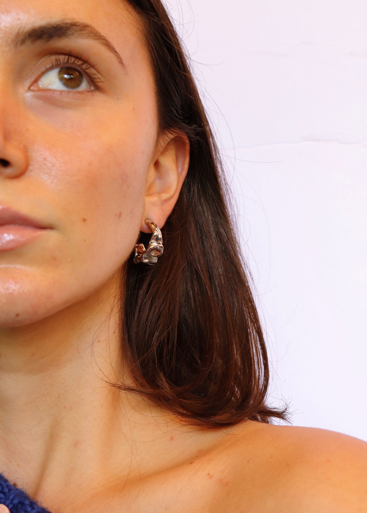 Boucles d'oreille Ambergris - argent
