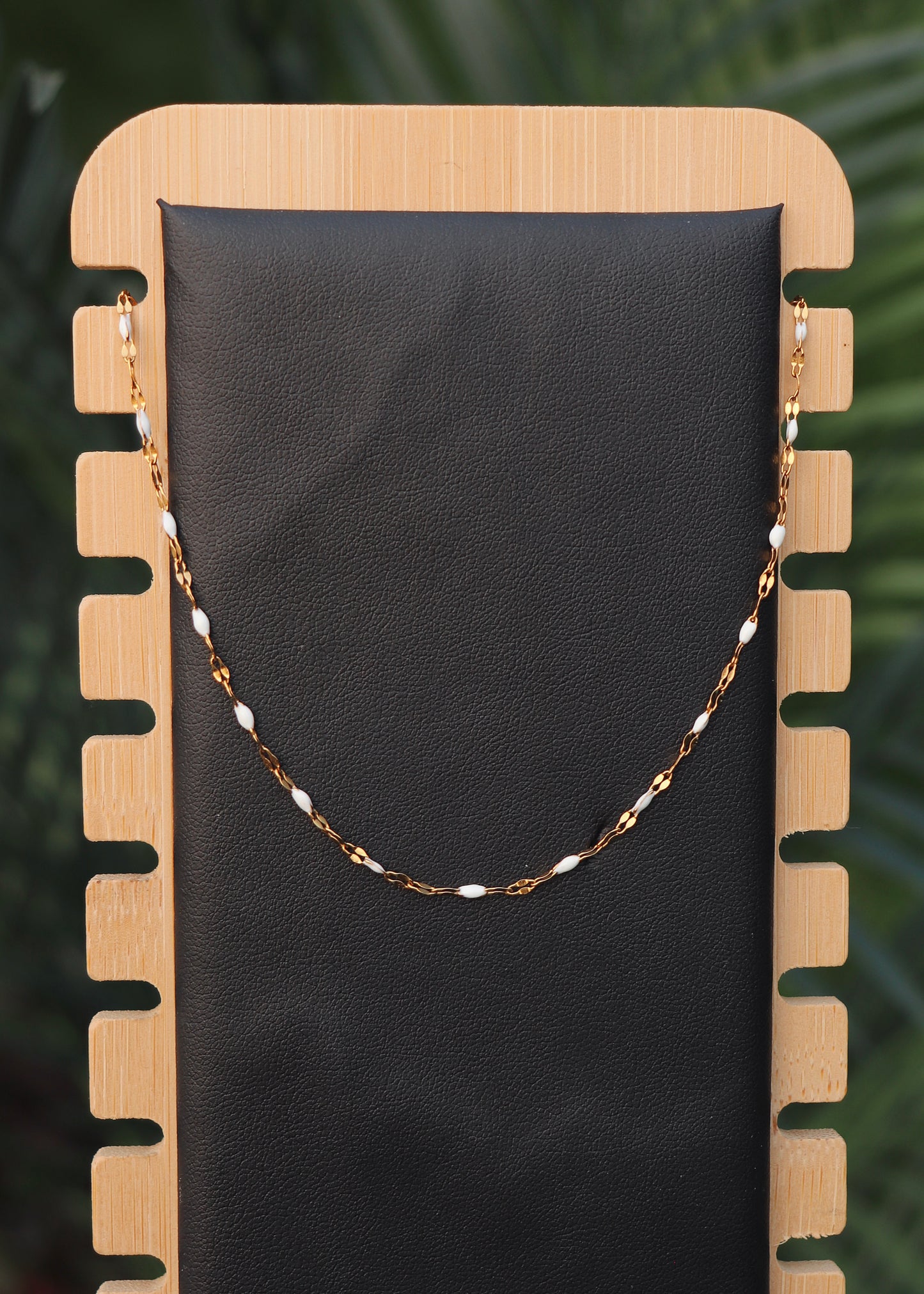 Collier Andaluza - chaine or & blanche
