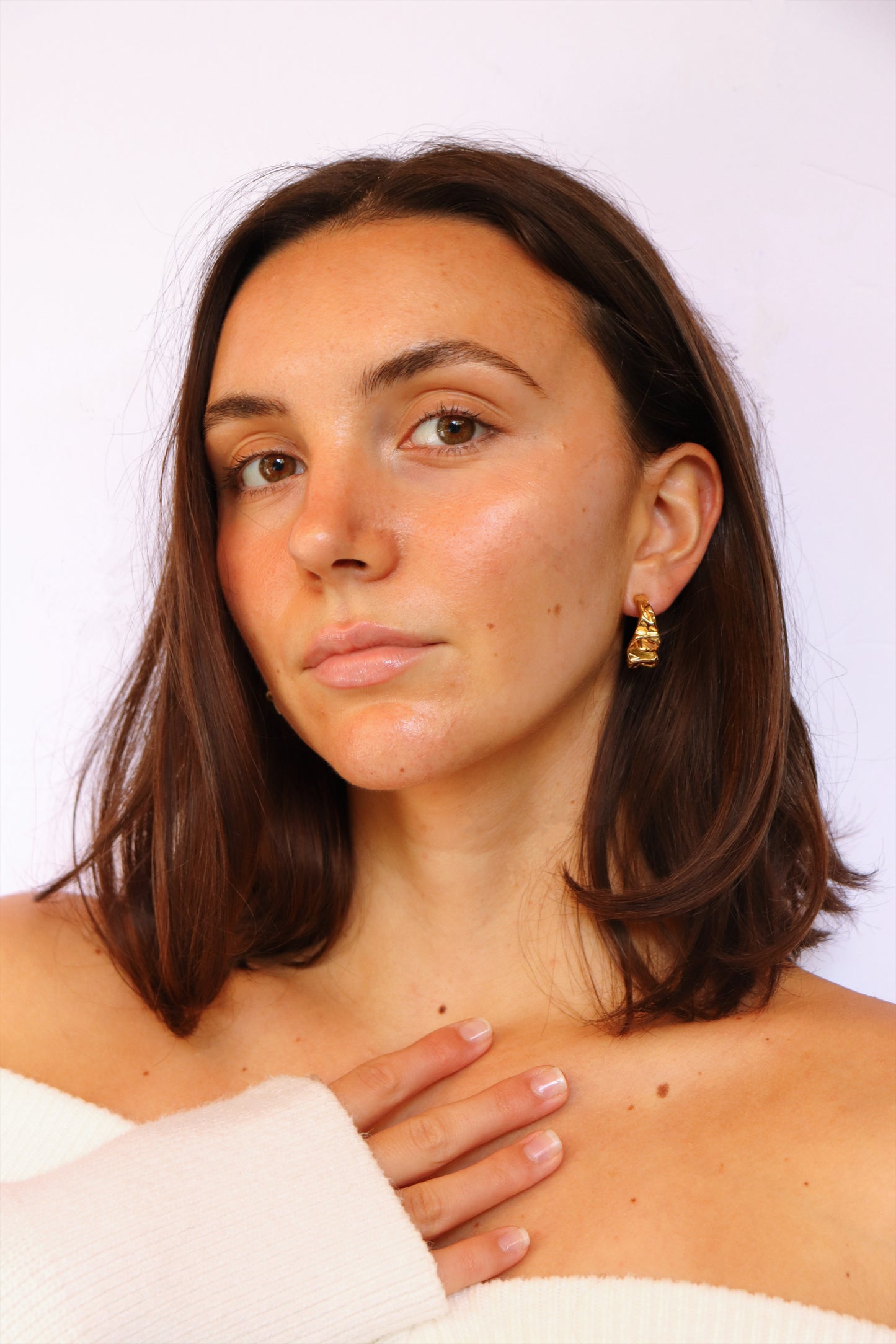 Boucles d'oreille Ambergris - or