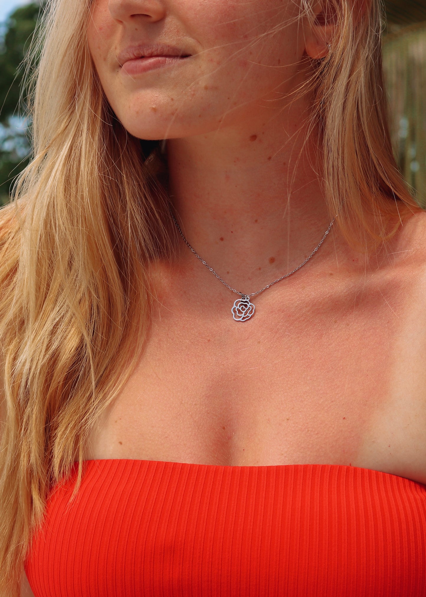 Collier Rosa - argent