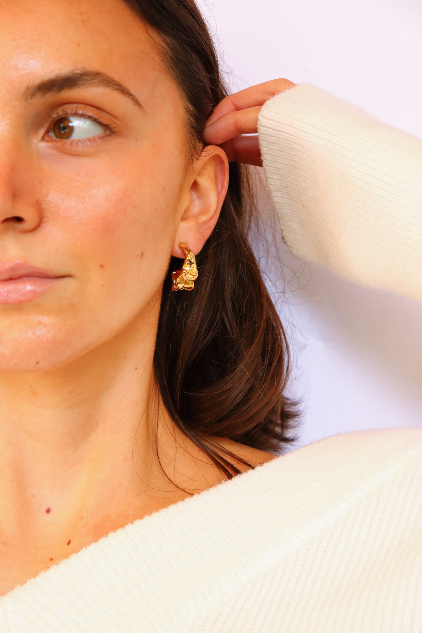 Boucles d'oreille Ambergris - or