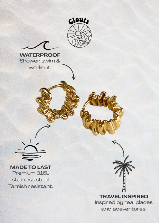 Bimini Hoop Earrings - Gold