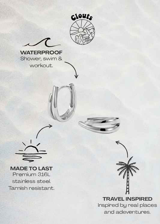 Mirage Hoop Earrings - Silver