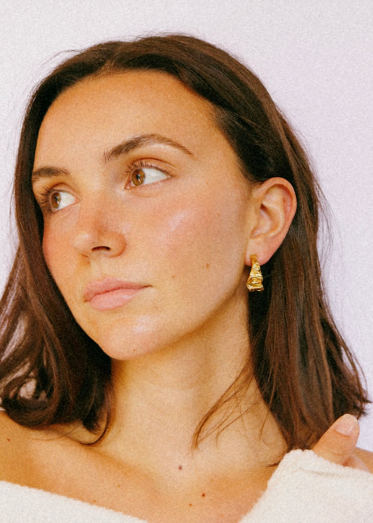 Boucles d'oreille Ambergris - or