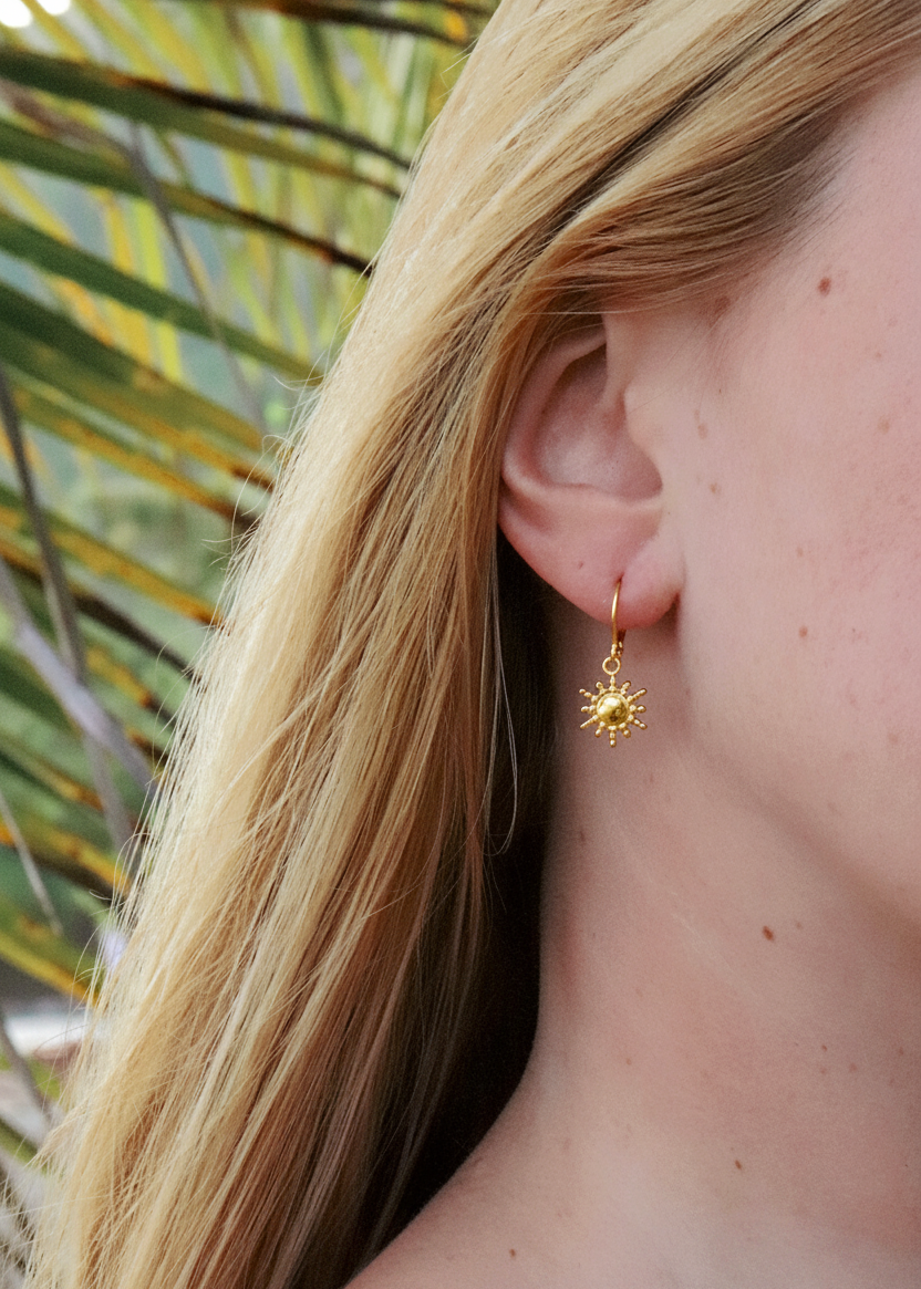 Sunrise Hoop Earrings - Gold