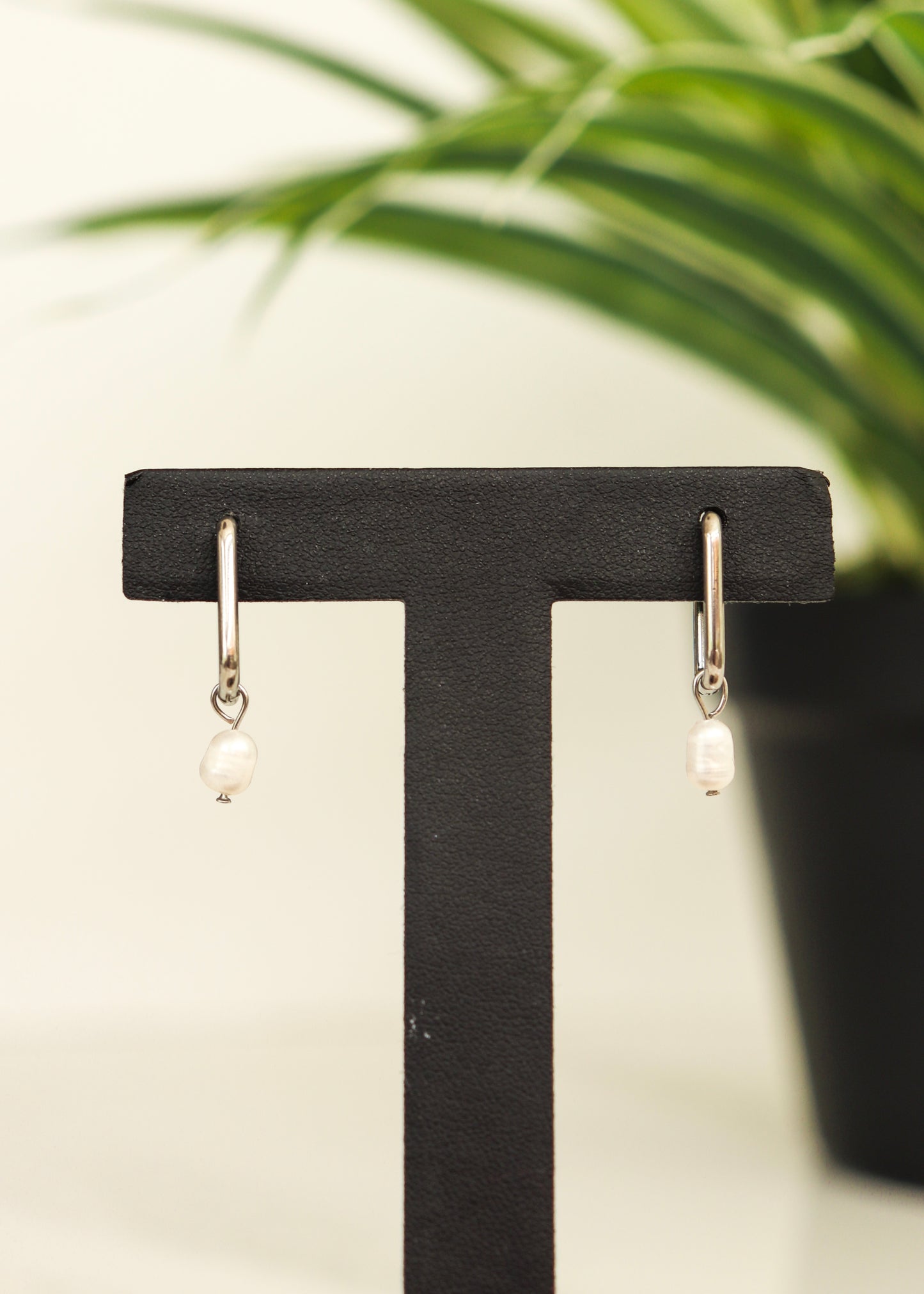 Boucle d'oreille rectangle à perles