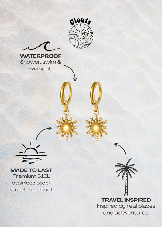 Sunrise Hoop Earrings - Gold