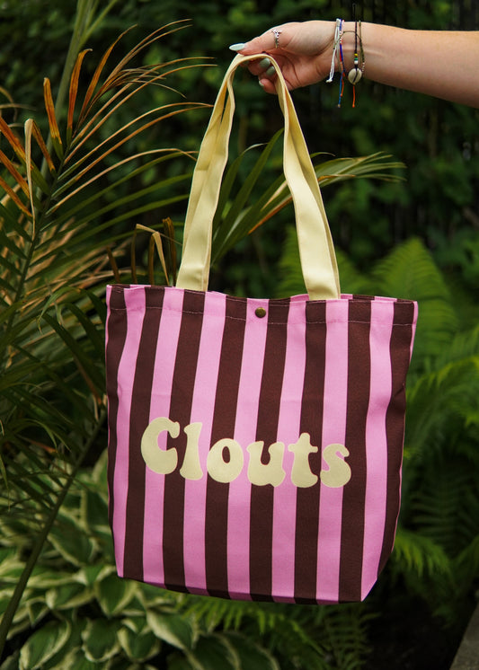 Market Striped Tote Bag