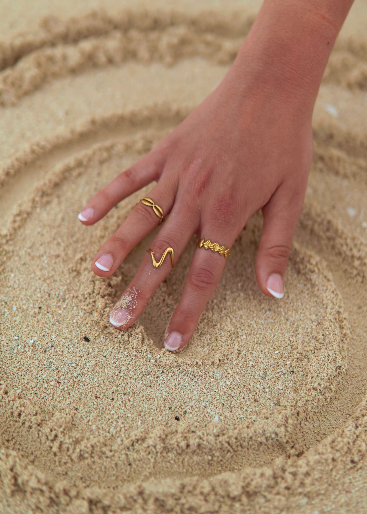 Cowrie Ring - adjustable