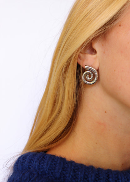 Boucles d'oreille Blue Hole - argent