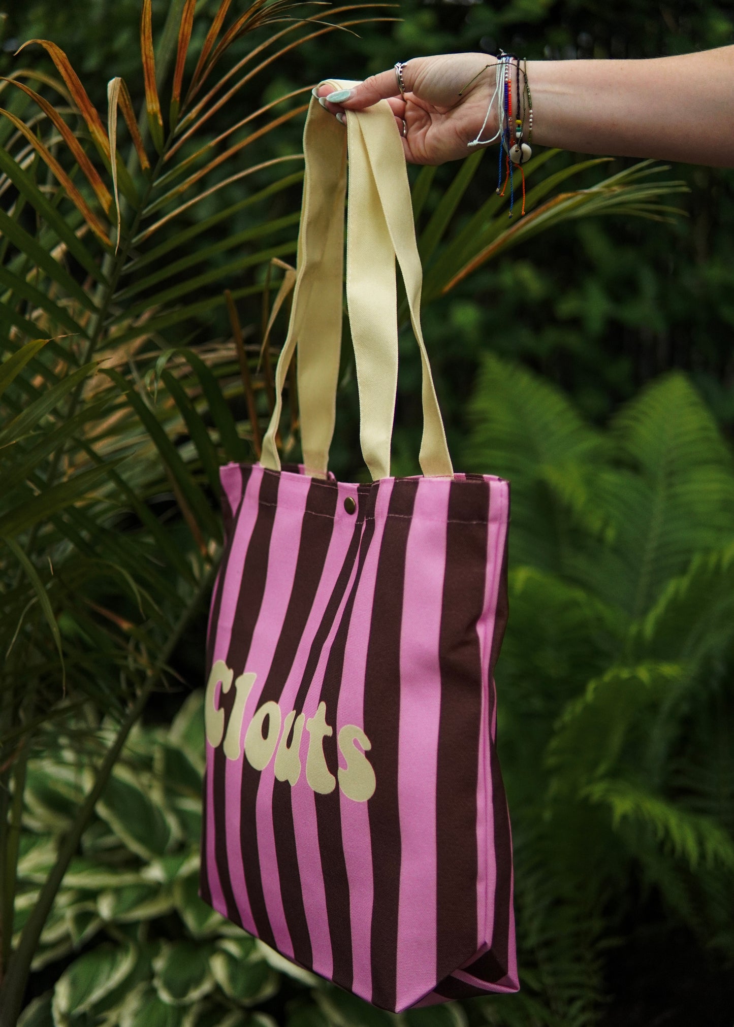 Market Striped Tote Bag