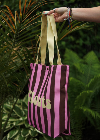 Market Striped Tote Bag