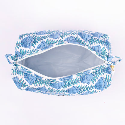 Quilted Cosmetic Pouch Palmeral