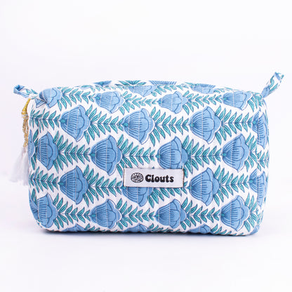 Quilted Cosmetic Pouch Palmeral