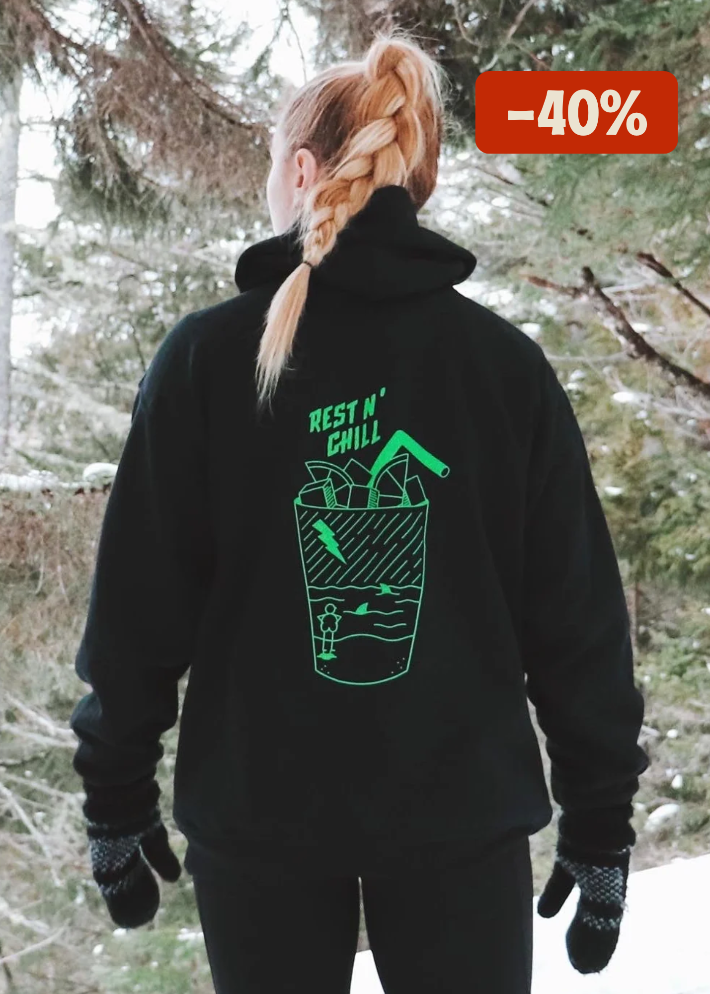 Sweat à capuche Rest N' Chill