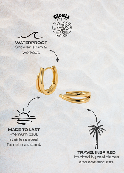 Mirage Hoop Earrings - Gold