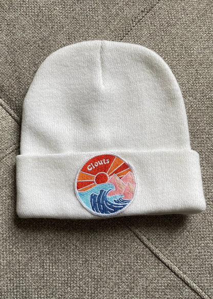 Tuque blanche logo Clouts