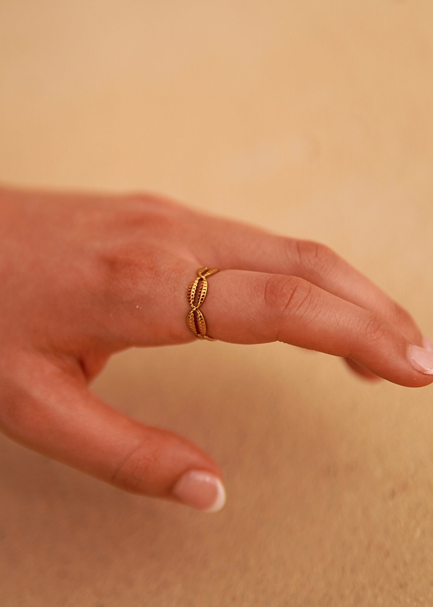 Cowrie Ring - adjustable