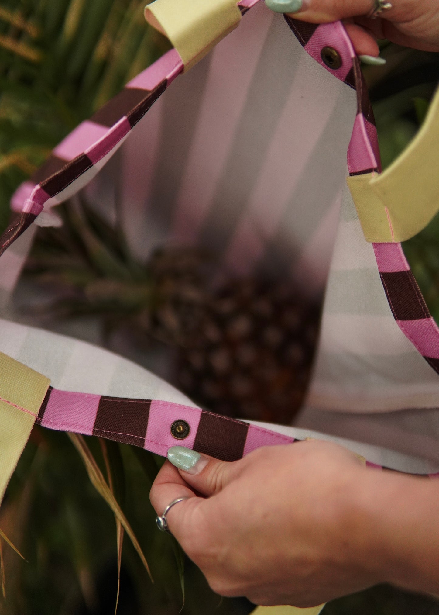 Market Striped Tote Bag