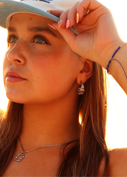 Ambergris Hoop Earrings - Silver