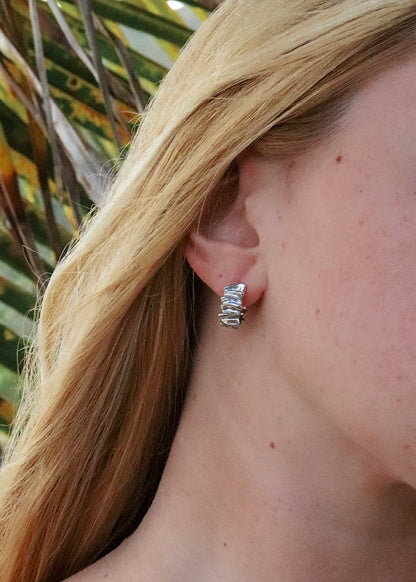Bimini Hoop Earrings - Silver