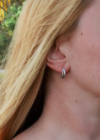 Mirage Hoop Earrings - Silver