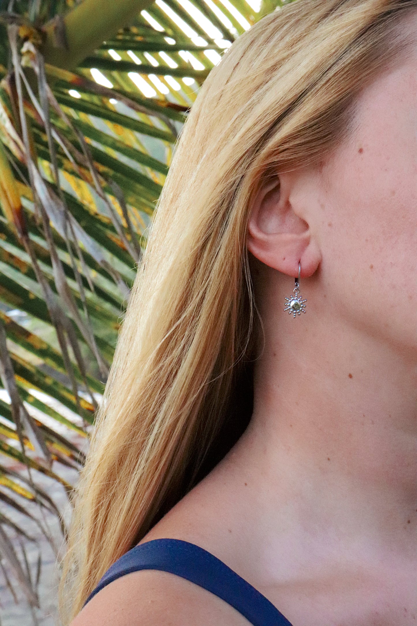 Sunrise Hoop Earrings - Silver