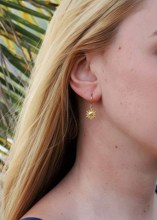 Sunrise Hoop Earrings - Gold