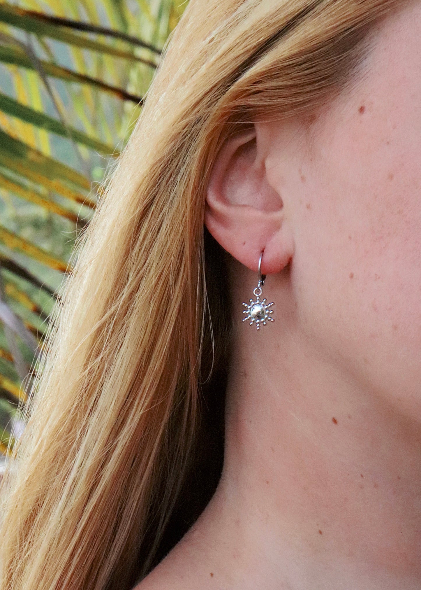 Sunrise Hoop Earrings - Silver