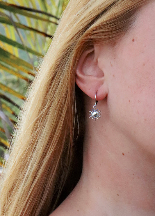 Sunrise Hoop Earrings - Silver