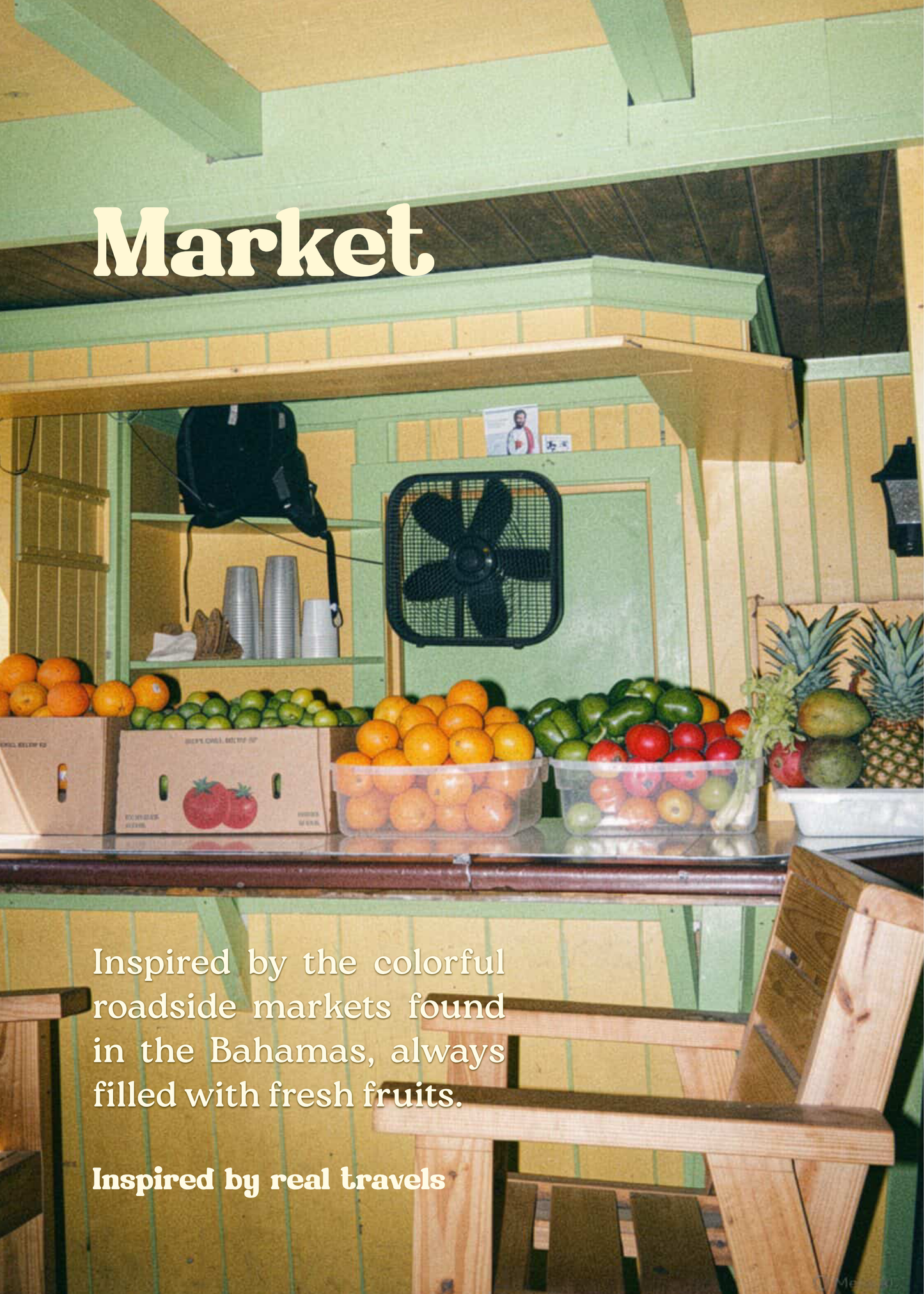 Market Striped Tote Bag