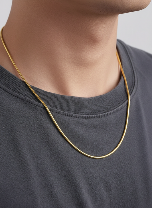 Snake Chain Necklace - gold