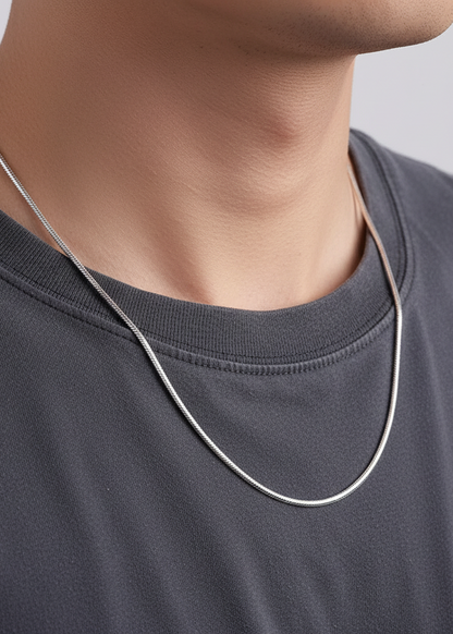 Snake Chain Necklace - silver