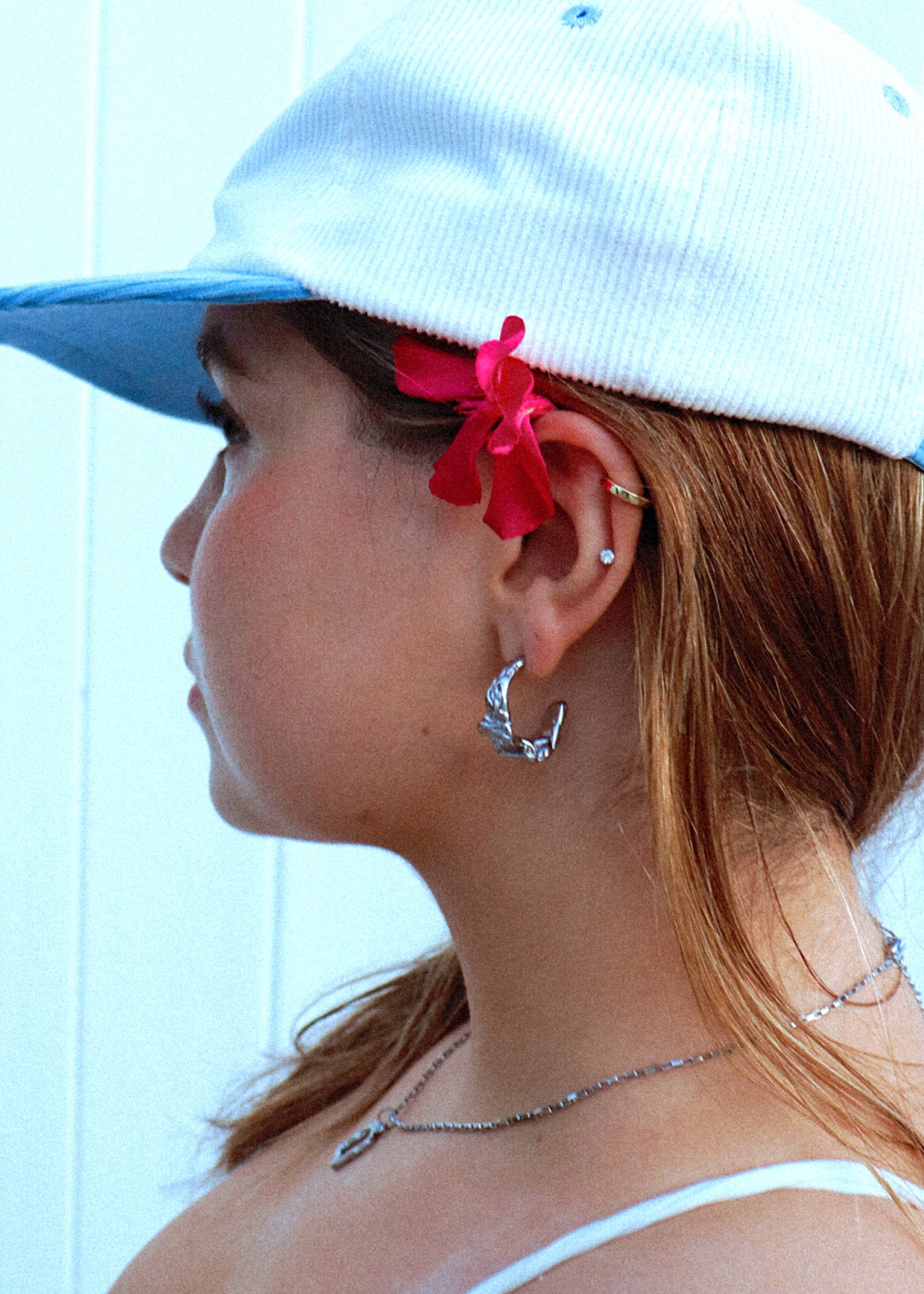 Ambergris Hoop Earrings - Silver