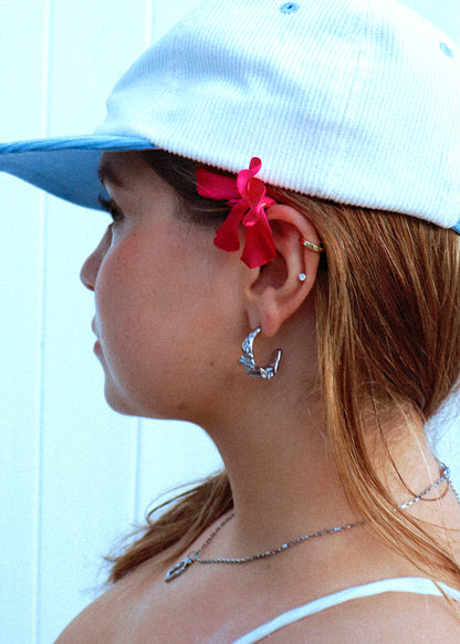 Ambergris Hoop Earrings - Silver