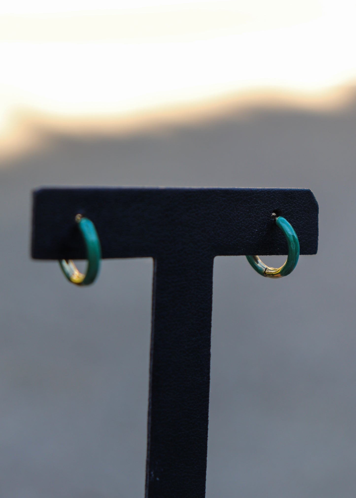 Mae Turquoise Hoop Earrings