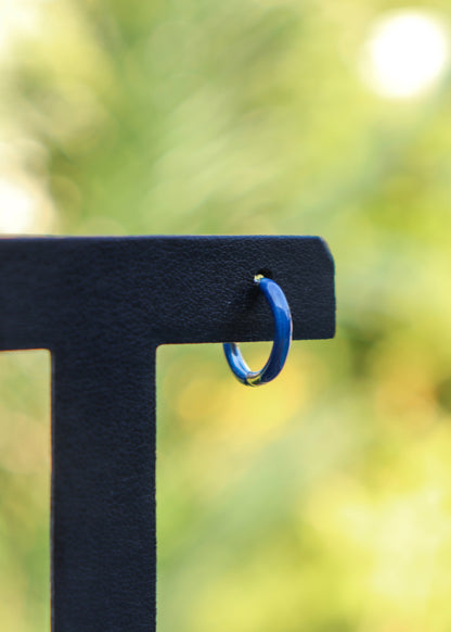 Mae Blue Hoop Earrings