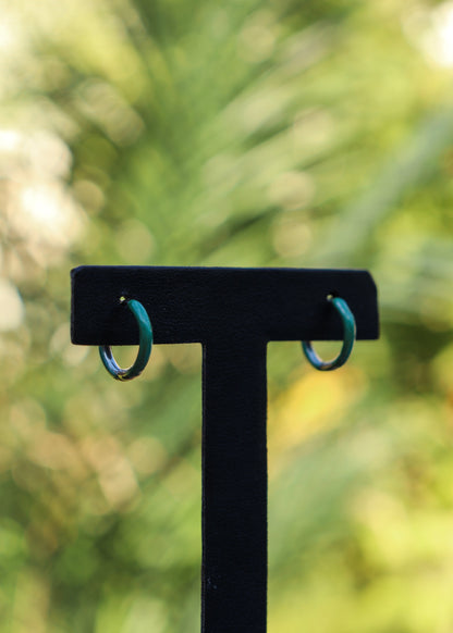 Mae Turquoise Hoop Earrings