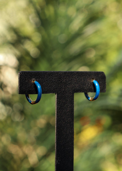 Mae Blue Hoop Earrings