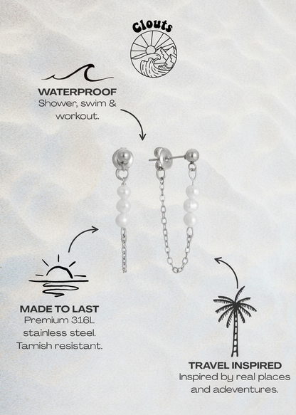 Sandbar Pearl Earring - Silver