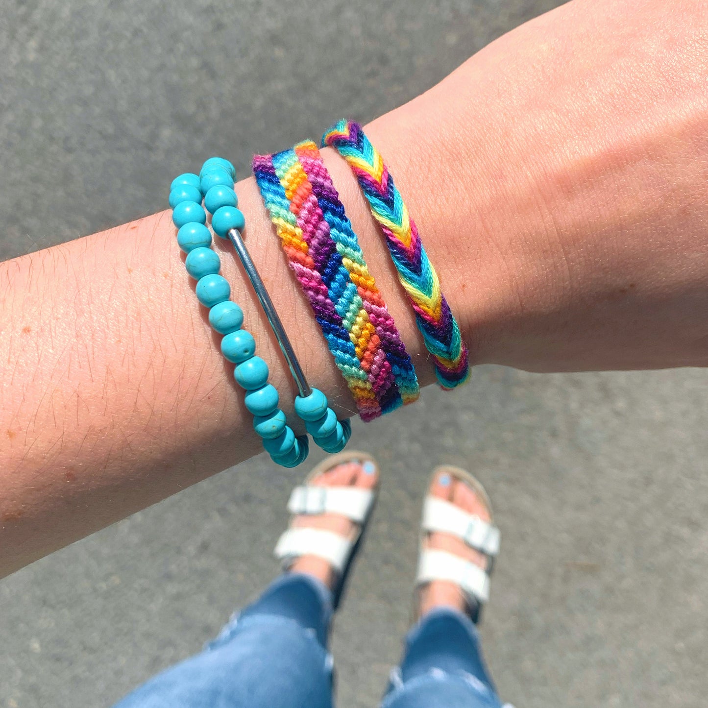 Multicolored gradient bracelet (4870426099847)
