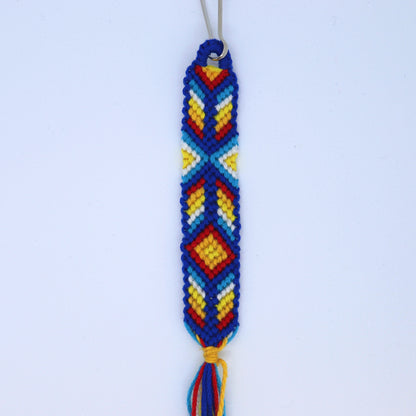 Dark blue aztec keychain (6669657473174)