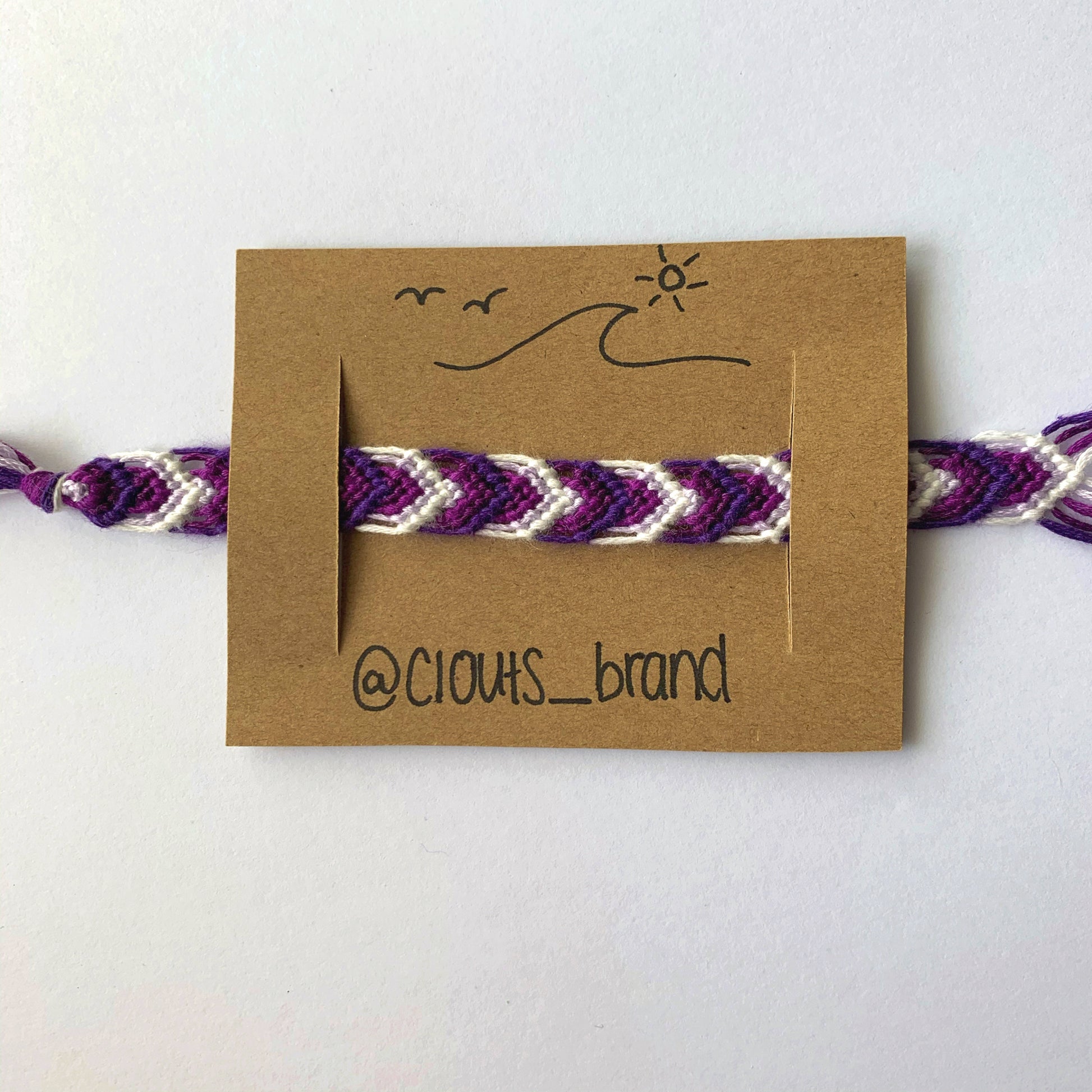 Alternate purple & white bracelet (5308320415894)